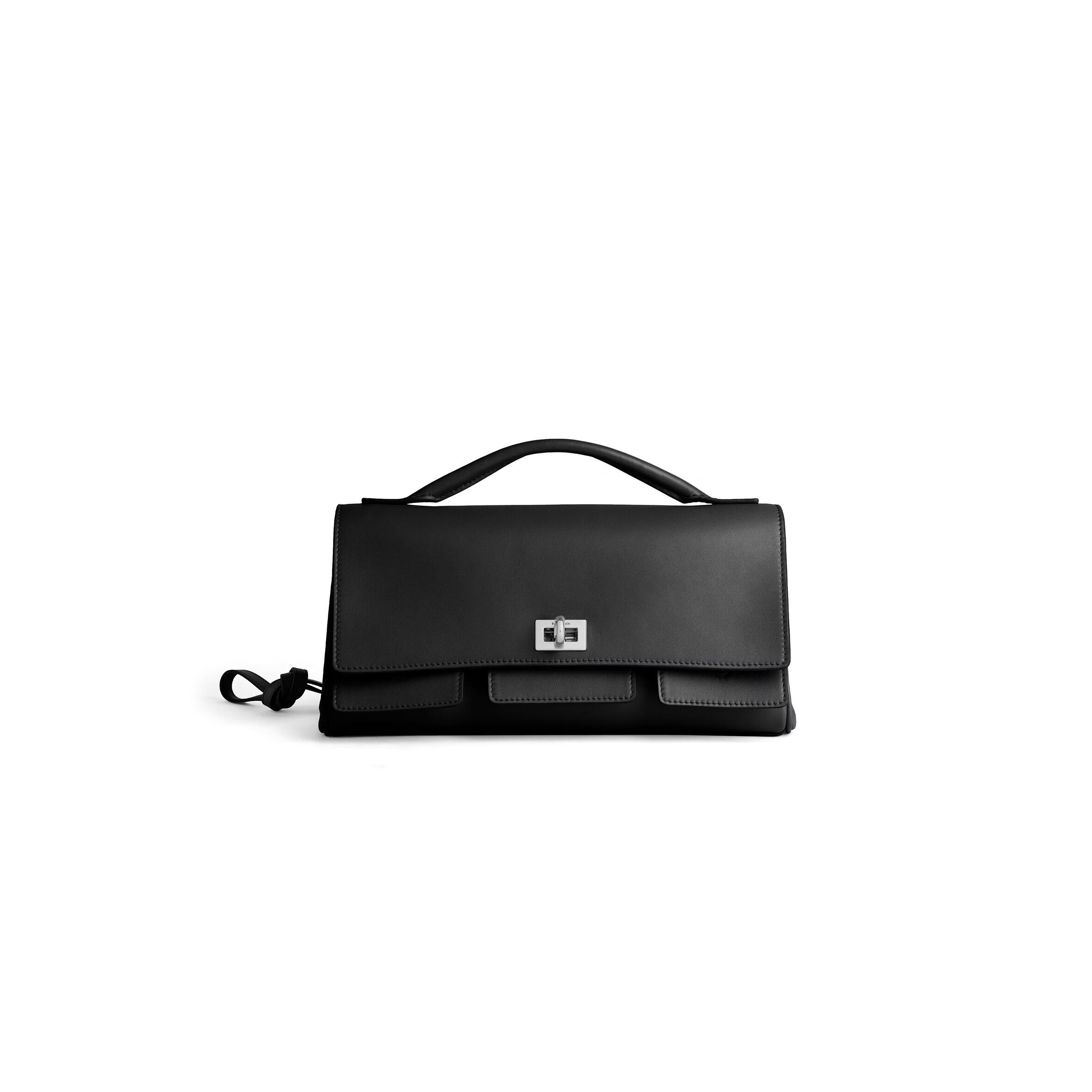 Ba1en*iaga women''s bel air clutch on strap small in black 8349432abav7036 (26.9*13.9*5.3cm)
